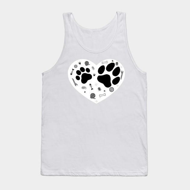 Cat and dog, cat and dog lovers Tank Top by Anahis Digital Art